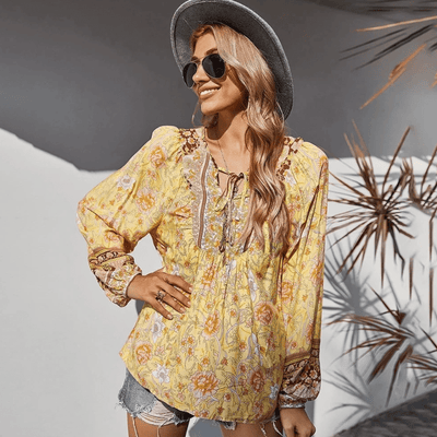 Boho Chic Floral Blouse