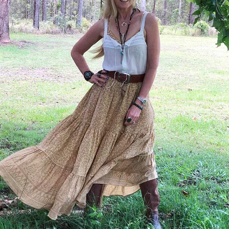 Boho Hippie Maxi Skirt