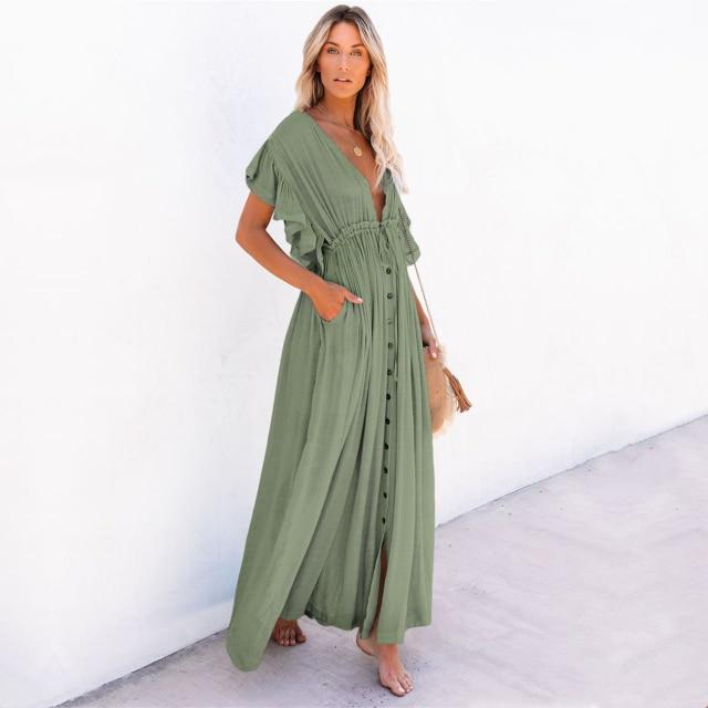 Boho Casual Summer Beach Cover Up Dress