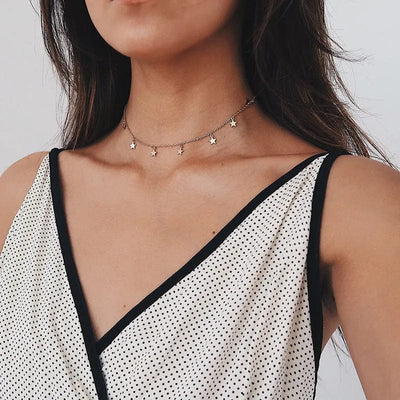 Boho Stars Choker Necklace