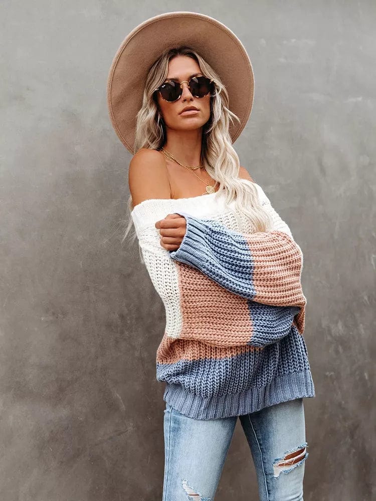 Large Striped Bohemian Sweater