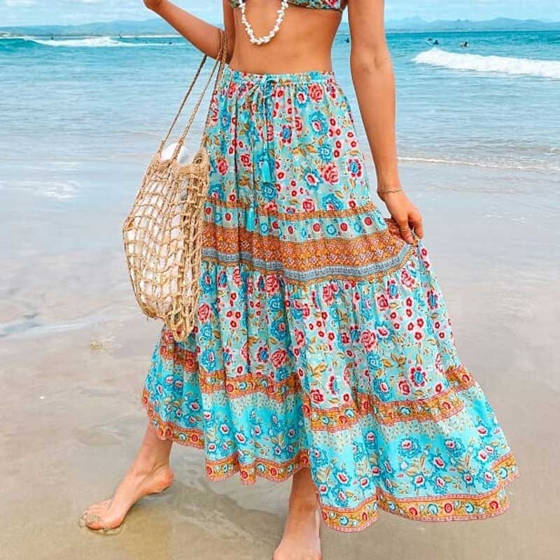 Boho Inspired Floral Skirt