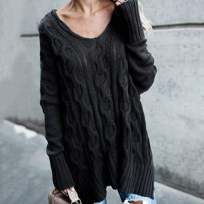 Oversized Twist Knit Sweater