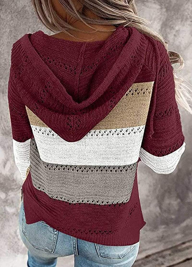 Boho Patchwork Pullover Sweater