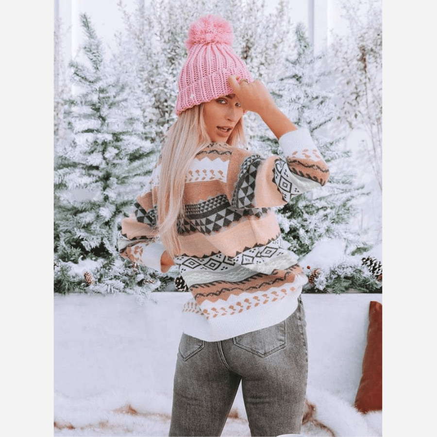 Boho Inspired Knit Pullover Sweater